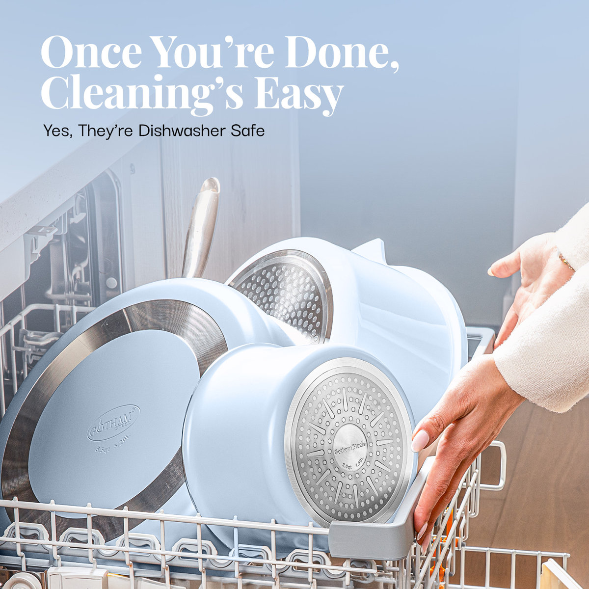 Gotham Steel 18 Piece Detachable Handle Ceramic Nonstick Cookware Set